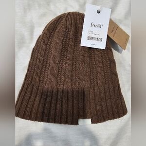 Forét Brown Cable Knit Beanie